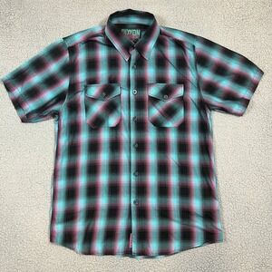 Dixxon Flannel Company Shreddy Short Sleeve Flannel Party Shirt Medium